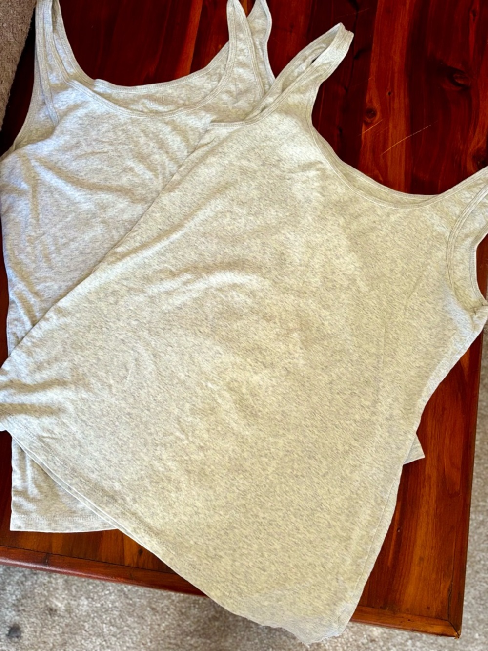 GAP Light Heather Gray Scoop Neck Tank